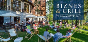 Biznes przy grillu w Dworku Gościnnym w Szczawnicy.